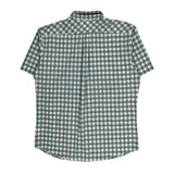 Levis Checked Short Sleeve Shirt - XL Green Cotton