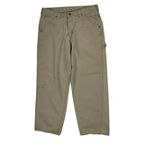 Wrangler Carpenter Trousers - 34W 30L Beige Cotton