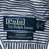 Polo By Ralph Lauren Striped Shirt - Medium Blue Cotton