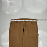 Wrangler Carpenter Pants - 38W 31L Brown Cotton