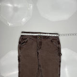 Carhartt Carpenter Pants - 33W 30L Brown Cotton