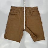 Wrangler Carpenter Shorts - 34W 11L Brown Cotton