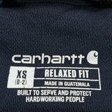 Carhartt Spellout Hoodie - XS Blue Cotton