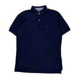 Tommy Hilfiger Polo Shirt - Large Navy Cotton
