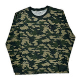 Spellout True Religion Camo Long Sleeve T-Shirt - Large Camo Cotton