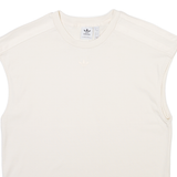 ADIDAS Womens T-Shirt Cream Sleeveless UK 8