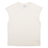 ADIDAS Womens T-Shirt Cream Sleeveless UK 8
