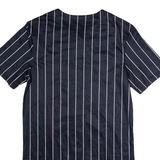 KARL KANI Striped Baseball Womens Jersey Black V-Neck XS
