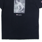 CHAMPION Basketball Photo Mens T-Shirt Black Crew Neck S