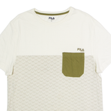 FILA Beach Mens T-Shirt Cream Crew Neck L