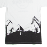 HARD ROCK CAFE Hamburg Mens T-Shirt White Crew Neck S