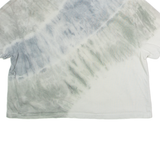 KARL KANI Cropped Womens Tie Dye T-Shirt Grey Crew Neck M