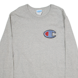 CHAMPION Mens T-Shirt Grey Long Sleeve L