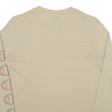 CHAMPION Mens T-Shirt Beige Long Sleeve XS