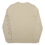 CHAMPION Mens T-Shirt Beige Long Sleeve XS