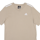 ADIDAS Mens T-Shirt Beige S