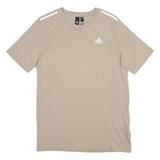 ADIDAS Mens T-Shirt Beige S