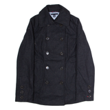 TOMMY HILFIGER Womens Trench Coat Grey Wool UK 10