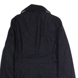 TOMMY HILFIGER Womens Trench Coat Grey Wool UK 10