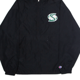 CHAMPION Mens Pullover Jacket Black USA Hooded M