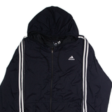 ADIDAS Mens Rain Jacket Black Hooded XL
