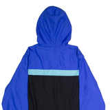 FILA Mens Windbreaker Jacket Blue Hooded Colourblock L