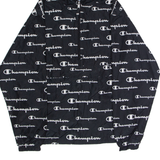 CHAMPION Mens Pullover Jacket Black Hooded Crazy Pattern XS