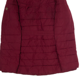 MICHAEL KORS Womens Puffer Coat Maroon S