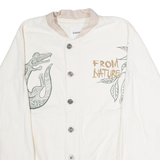 DESIGUAL From Nature Mens Bomber Jacket Cream Canvas M