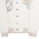 DESIGUAL From Nature Mens Bomber Jacket Cream Canvas M