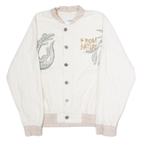 DESIGUAL From Nature Mens Bomber Jacket Cream Canvas M
