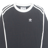 ADIDAS Womens T-Shirt Black Long Sleeve UK 6
