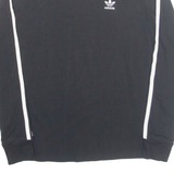 ADIDAS Womens T-Shirt Black Long Sleeve UK 6