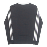 ADIDAS Womens T-Shirt Black Long Sleeve UK 6