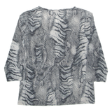 KINGFIELD Womens T-Shirt Grey 3/4 Sleeve S