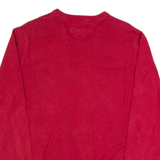TOMMY HILFIGER Mens Jumper Red V-Neck Tight Knit S