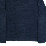 TOMMY HILFIGER Mens Jumper Blue Open Knit S