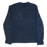 TOMMY HILFIGER Mens Jumper Blue Open Knit S