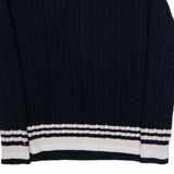 TOMMY HILFIGER Womens Jumper Blue Cable Knit XL
