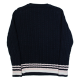 TOMMY HILFIGER Womens Jumper Blue Cable Knit XL