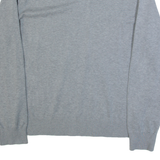 TOMMY HILFIGER Mens Jumper Grey V-Neck Tight Knit 2XL