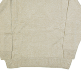 NEW TEX Womens Patterned Jumper Beige Striped Tight Knit L