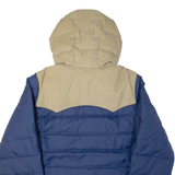 LEVI'S Down Insulated Womens Puffer Coat Blue Hooded M