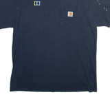 CARHARTT Mens T-Shirt Blue L