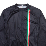 XINTOWN Full Zip Mens Jersey Black Long Sleeve 3XL