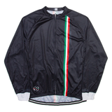 XINTOWN Full Zip Mens Jersey Black Long Sleeve 3XL