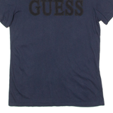 GUESS Mens T-Shirt Blue Crew Neck XS