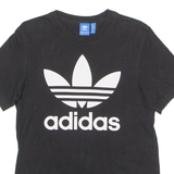 ADIDAS ORIGINALS Mens T-Shirt Black Crew Neck S
