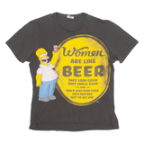 THE SIMPSONS Homer Beer Mens T-Shirt Brown Crew Neck L