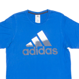 ADIDAS Mens T-Shirt Blue Crew Neck S
